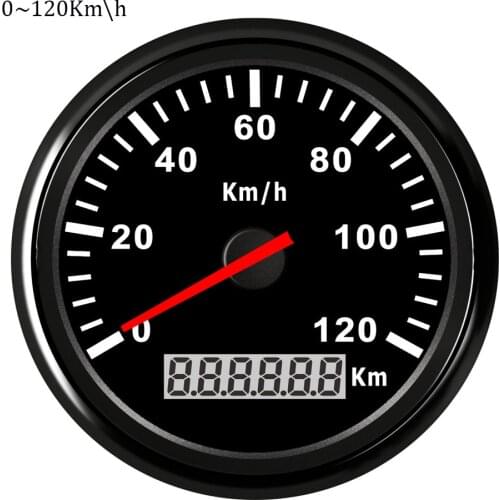 Universal 85mm Marine Motorcycle Speedometer Gauge 120 km/h 200 km/h Car Speedometer 12~24V fit Diesel Gasoline Engine Motor