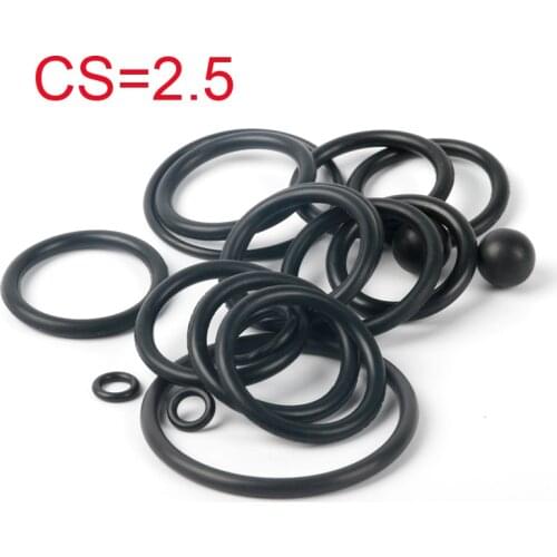 50PC/lot Rubber Ring Black NBR Sealing O Ring OD7/8/9/10/11/12/13/14/15/16/17/18/19/20*2.5mm O-Ring Seal Oil Ring Gaskets Washer