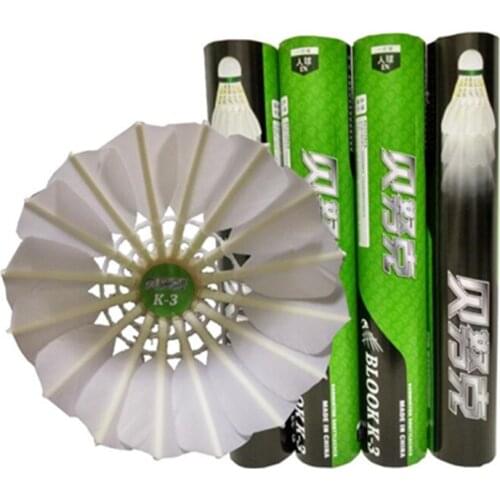 Speed 74-79 High Quality Badminton Shuttlecocks Goose Feather Durable Birdies Badminton Ball K-3 L426OLB