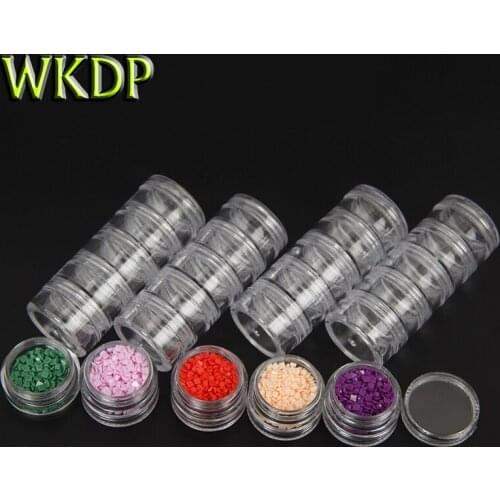 WKDP High Quality 25 pcs Clear Diamonds Bottles 5D DIY Diamond Painting Embroidery Accessories Tools Container Storge Box