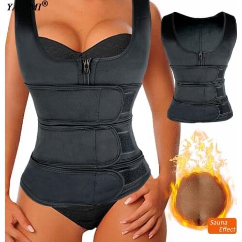 YAGIMI Women Colombian Girdles Sweat Vest Top Tanks Workout Fitness Waist Trainer Body Shaper Slimming Corset Shapewear Fajas