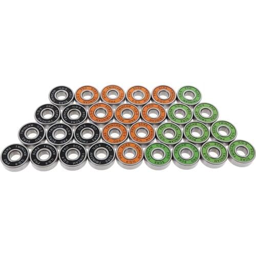 10Pcs ILQ-9 Wheel Stainless Steel Bearings High Performance Roller Skate Scooter Skateboard Wheel Green/Orange/Black