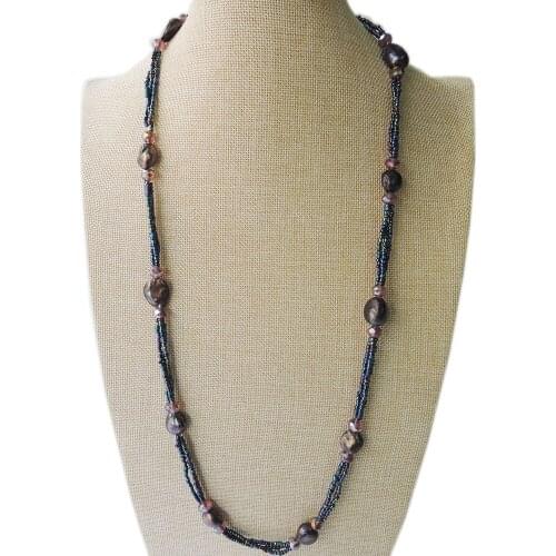 100% NATURE FRESHWATER PEARL LONG NECKLACE,70 CM necklace