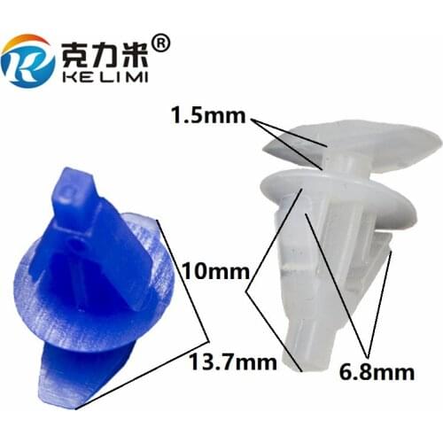 100 Pieces Automobiles universal car door window sealing strip retainers rivets White Blue Auto plastic clips