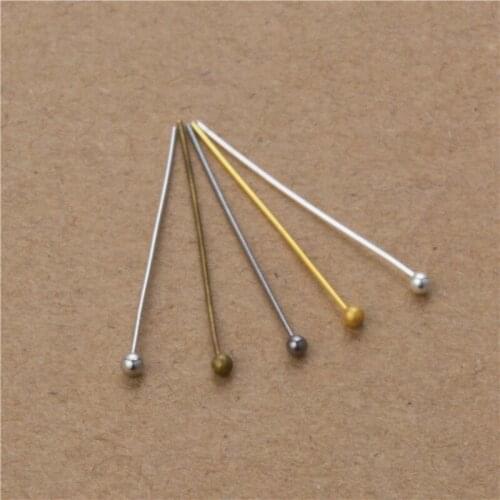 0.5x20/25/30/40/50mm 200pcs Copper Ball Head Pins Needles For Jewelry Making Necklace Bracelet DIY Jewelry Findings