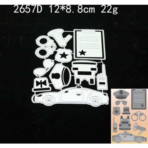 2021 Police Car Metal Cutting Dies DIY Scrapbooking Paper Photo Album Crafts Knife Mould Cards Embossing Mold Stencils for Decor