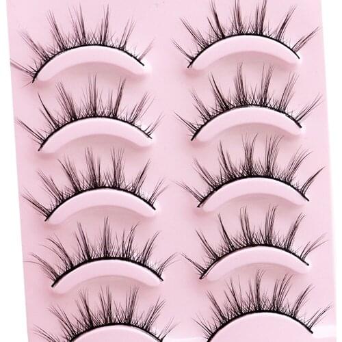 5Pairs Women Japanese Serious Makeup False Eyelashes Long Thick Natural Beauty Eye Lash Extension DIY Cosmetic Fake Eyelashes