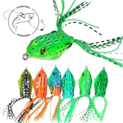6Pcs/lot 6cm 14g Isca Artificial Frog Wobblers Soft Fishing Lure With Bass Hook For Sea 3D Eyes Lifelike Soft Bait