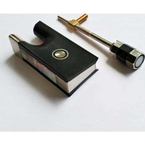 10 PCS Fully Lined Ebony Frog for 4/4 Violin Bow EB04