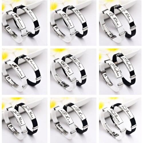 12Zodiac Couple Stainless Steel Attract Each Other Creative Couple Bracelet Men and Women Charm Girl Bracelet Jewelry Lover Gift