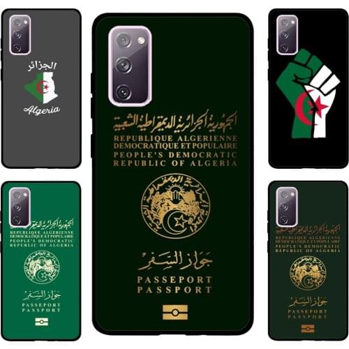 Algerian Passport Case For Samsung Galaxy S10 S8 S9 Plus S10e Note 10 Plus Note 20 Ultra S21 S20 FE Cover