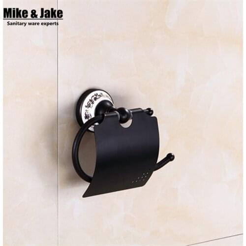 Bathroom black Toilet Paper Holder Roll Holder,Tissue Holder,Solid Brass -Bathroom Accessories Products