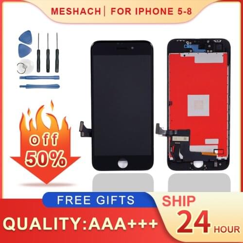 AAA+++LCD Display For iPhone 6 7 8 6S Plus 7P 8P 6Plus Touch Screen Replacement For iPhone 5S SE Digitizer No Dead Pixel+Tools