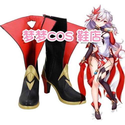 Honkai Impact 3 FuKa Chi Ling Cosplay Boots High Heel Shoes Custom Made Any Size For Halloween Party Costume Accessories