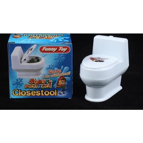 Interesting poop spray prank toy joke mini sprinkler toilet spray gun simulation funny flush toilet