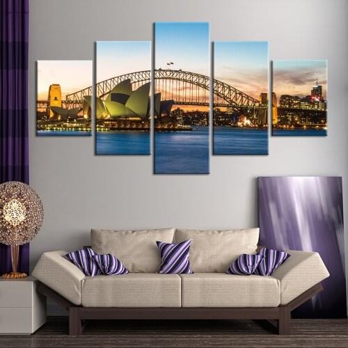 Bridge Architecture Canvas Painting Still Life Landscape Home Decoration Wall Picture for Living Room Decoration Posters Art