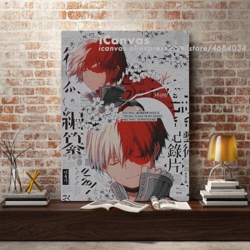 My Hero Academia Shoto Todoroki BNHA Collage Decoration Prints Canvas Home Decor Living Room Bedroom Poster Painting Wall Art