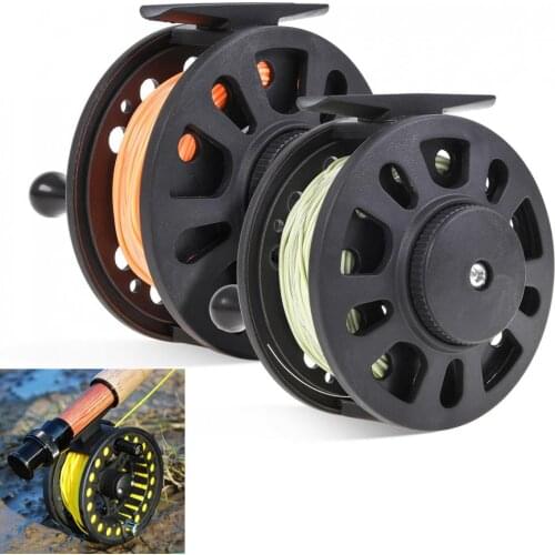 Fly Fishing Reel with Line 5/6 7/8 WT Large Arbor ABS Left Right Hand Interchangeable Former Ice Fishing Wheel
