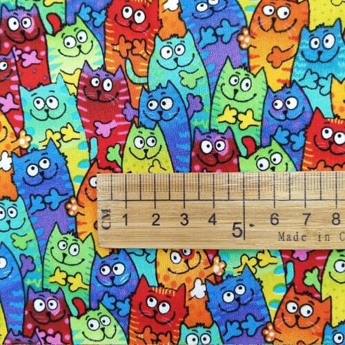 Beautiful Digital printing Coloured Owl Bird Fabric Cotton Fabric Quilting Cloth Patchwork Sewing Diy Baby Shirt Clothing/ dress