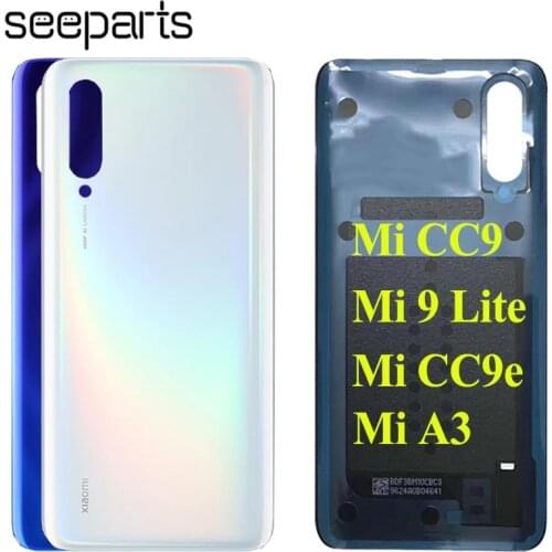 For Xiaomi Mi CC9 battery cover back glass Housing For Xiaomi MI CC9E Battery Cover Mi A3 Battery Cover Mi 9 Lite Battery Cover