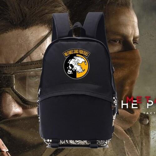 Metal Gear MILITAIRES SANS FRONTIERES MSF Backpack Gamer School Backpacks