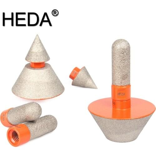 3Pcs 30°/Flat/Round Angle M14 Vacuum Brazed Diamond Beveling Chamfer Bit Set For Holes Trimming Finishing Countersink Ceramic