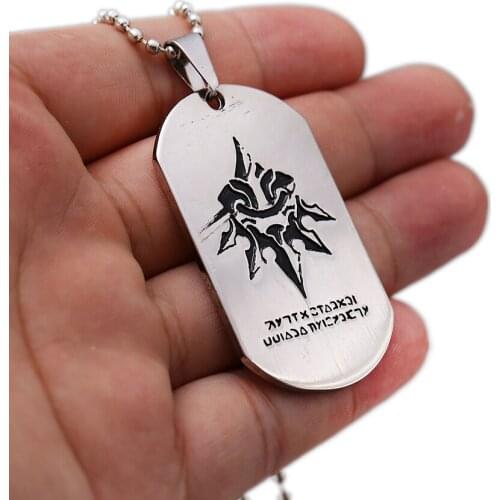 NieR Automata Dog Tag Pendant Necklace Game Souvenir Jewelry Christmas Gift For Men Boyfriend