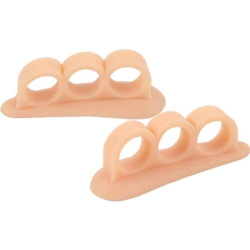 Mini Gel Toe Splitter Portable Three-Holes Toe Separators Bunion Correctors Foot Finger Splitter Thumb Spacer Feet Spreader