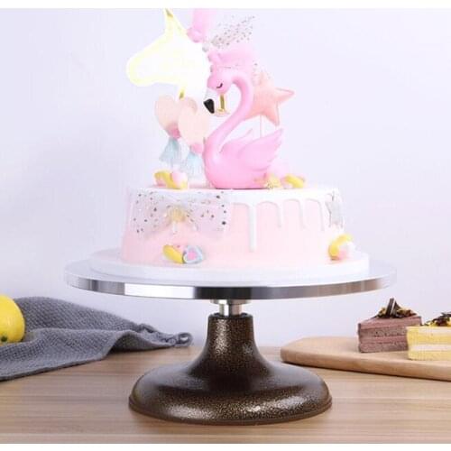 25cm Alloy Cake Turntable Cake Stand Platform Round Rotating Revolving Cake Tools