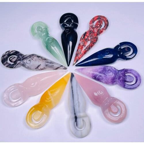 Natural Crystal Quartz Hand Carved Statue Of Liberty Crystal Handicraft Healing Stone