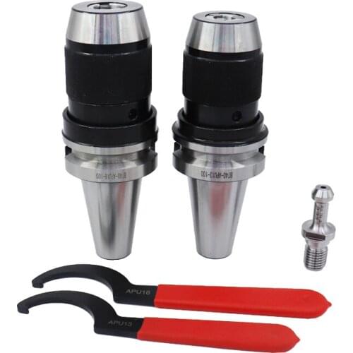 BT40 APU13 APU16 100L High Precusion CNC Integrated Self-tighter Drill Chuck Tool Holder For CNC drill milling machine