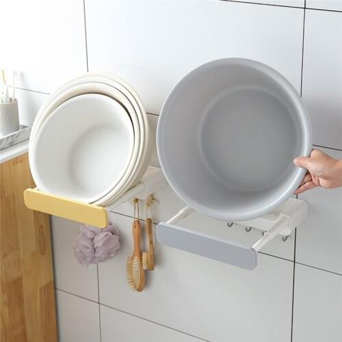 Storage Holders Telescopic Hook Storage Rack Organization Hidden Bathroom Kitchen Goods Retractable Wash Basin Shelf