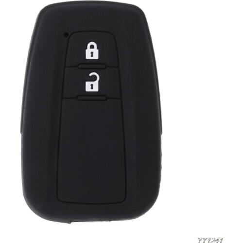 Car styling 2 Buttons Silicone Car Key Fob Case Cover Holder For Toyota CHR C-HR Prius Accessories