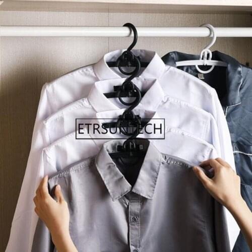 100pcs Wardrobe Drying Clothes Magic Coat Hanger Multifunctional Holder Clothes Organizer Clothing Storage Rack