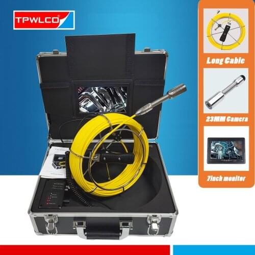 20-50M Waterproof DVR Drain Sewer Inspection Video Endoscope Borescope Camera with 12 LED