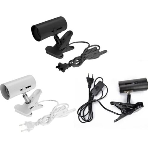 360 Degree Rotation Reptile Light Holder Fish Turtle Tank Heating E27 Lamp-socket Clip-on Bulb with Lamp Clip Cover