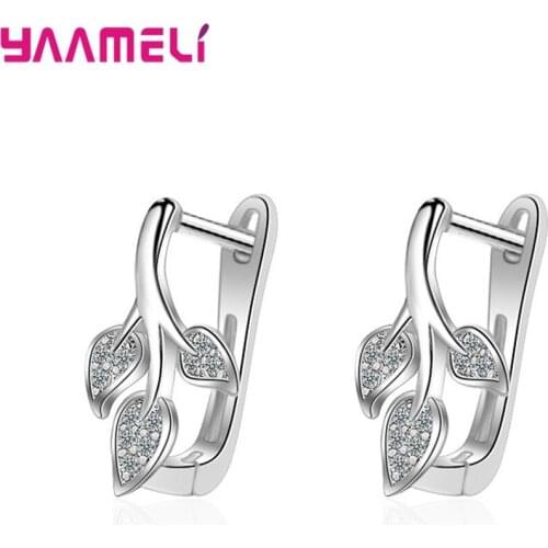 New Design 925 Sterling Silver Plant Style Leaf Earrings for Women Lovers Engagement Party Fabulous Ear Cuff Decoration Jewelry