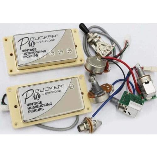 Probucker N and B pickups with pro wiring harness pots/w 3way switches