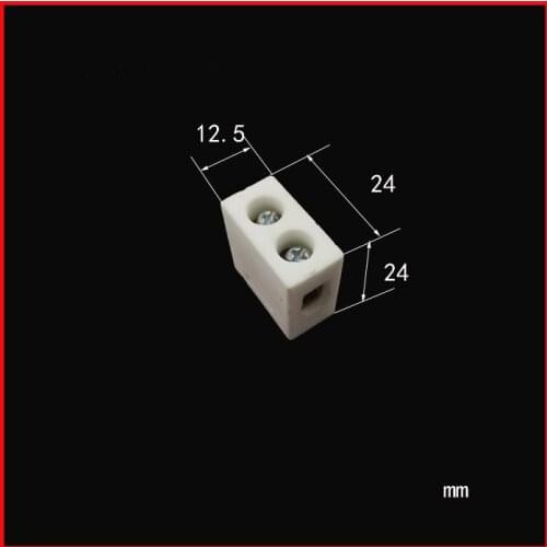 1 ceramic terminal block / high temperature insulated ceramic terminal / high frequency terminal / Long * wide * high=24*24*12.5