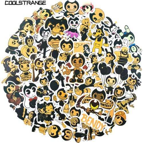 10/30/50Pcs Bendy and the Ink Machinet Stickers Toy For Children Motorcycle Skateboards Phone DIY Hand Diaries Scrapbooks