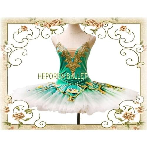New Arrival Woodland Forest Fairy Green Ballet Tutu Dress,Customized Gradient Green Platter Sleeping Beauty Balet Dance Costumes