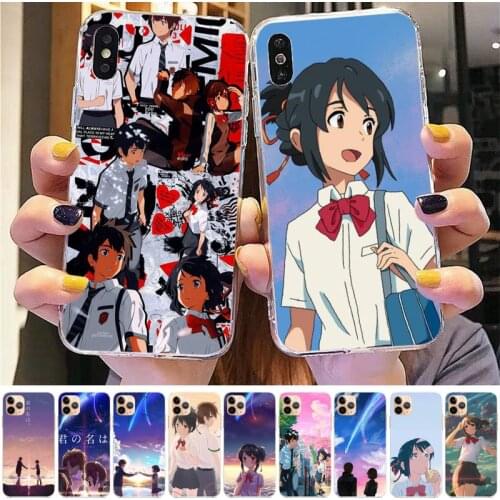 TOPLBPCS Japanese Anime Your Name Kimi no Na wa Phone Case for iPhone 11 12 pro XS MAX 8 7 6 6S Plus X 5S SE 2020 XR case