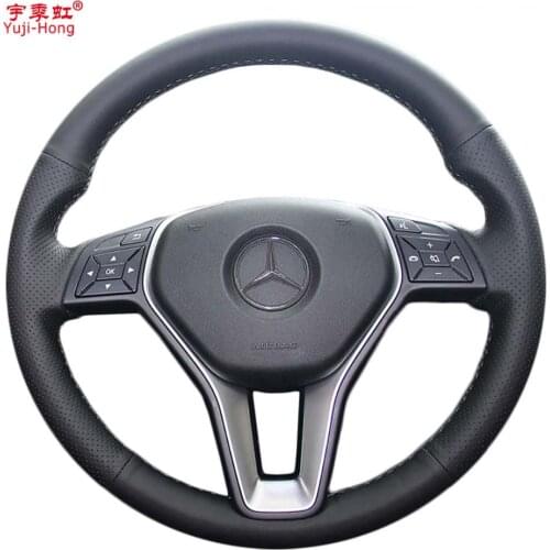 Yuji-Hong Artificial Leather Car Steering Covers Case for Mercedes-benz B260 B180 B200 (2014) W245 GLK300 GLK260 2013 Cover