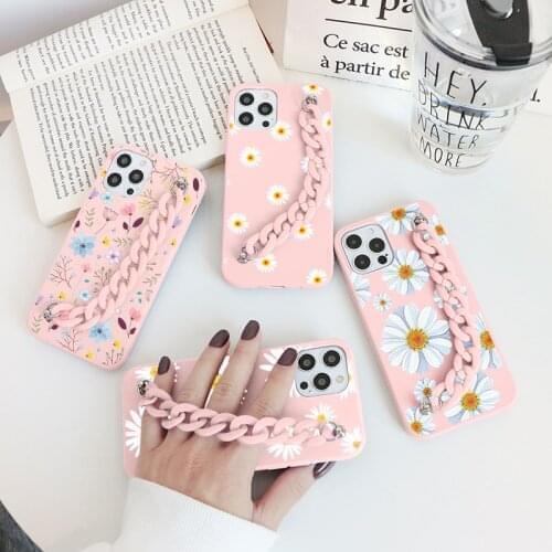 Bracelet Wrist Chain Case For Huawei Honor 8X 9X 20 10 10i 10X P30 P20 P40 Lite E Pro Y6 Y7 Y9 P Smart 2019 2021 Nova 5T Covers