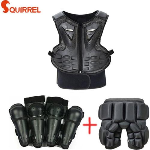 For Height 0.8-1.7M Children Full Body Protect Armor Motocross Cycling Armour Vest Skating waistcoat Knee Guard Boys Hip pad