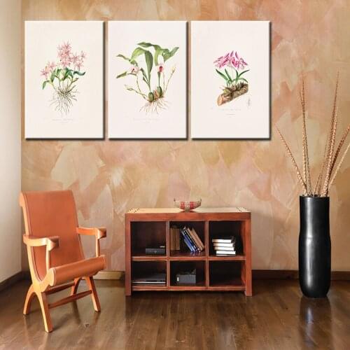 Elegant Plant Foliage of Multicolor Simple Nordic Decor Canvas Painting Art Print Poster Picture Wall Painting Home Decoration