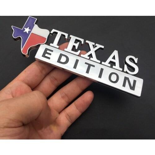 Texas Edition Emblems Longhorn State Flag Premium Chrome SUV Pickup Truck Logo-50pcs