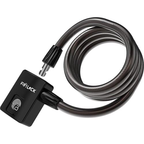Fipilock Bluetooth Bicycle Lock Keyless Fingerprint Lock Smart Bike Cable Locks For Scooter Bike Motorcycle Gate Fence