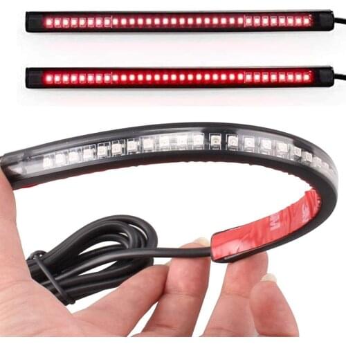 Waterproof Super Bright Flexible Strip Decoration 48 LED Signal Light Universal For Auto Car Motorcycle Truck
