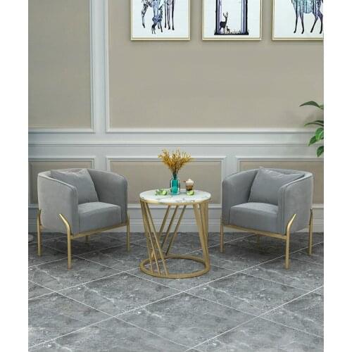 Louis Fashion Sofa Chair Sales Office Reception Negotiation Desk Chair Combination Business Light Luxury Cafe Leisure